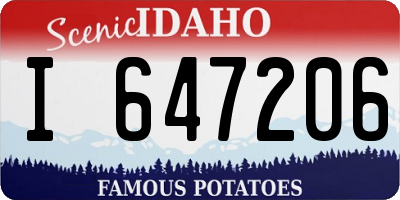 ID license plate I647206