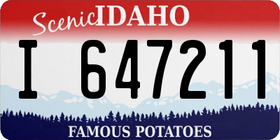 ID license plate I647211