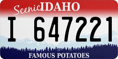 ID license plate I647221