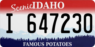 ID license plate I647230