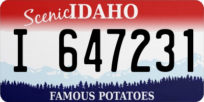 ID license plate I647231