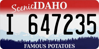 ID license plate I647235