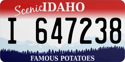 ID license plate I647238