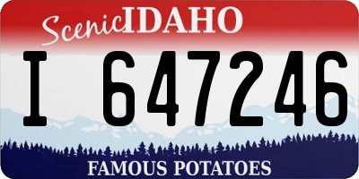 ID license plate I647246