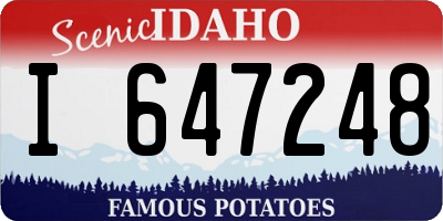 ID license plate I647248