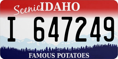 ID license plate I647249