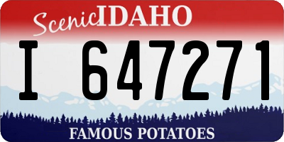 ID license plate I647271