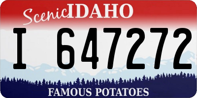 ID license plate I647272