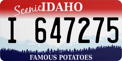 ID license plate I647275