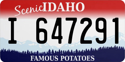 ID license plate I647291