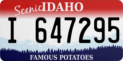 ID license plate I647295