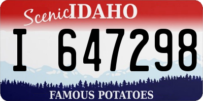 ID license plate I647298
