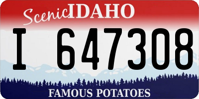 ID license plate I647308
