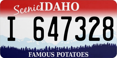 ID license plate I647328