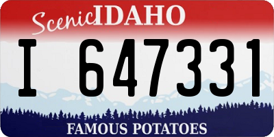 ID license plate I647331