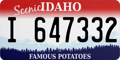 ID license plate I647332