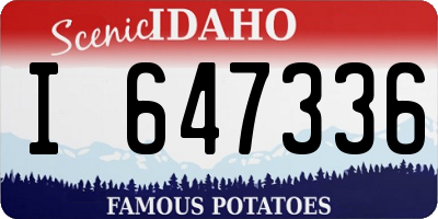 ID license plate I647336