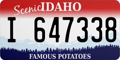 ID license plate I647338