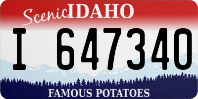 ID license plate I647340