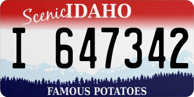 ID license plate I647342