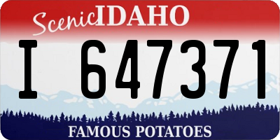 ID license plate I647371