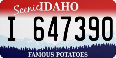 ID license plate I647390