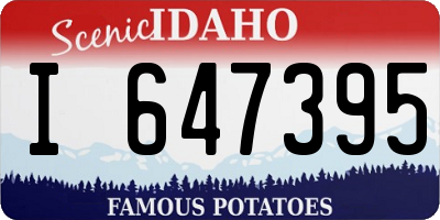 ID license plate I647395