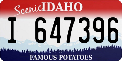 ID license plate I647396