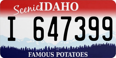ID license plate I647399