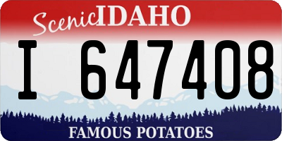 ID license plate I647408
