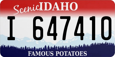 ID license plate I647410