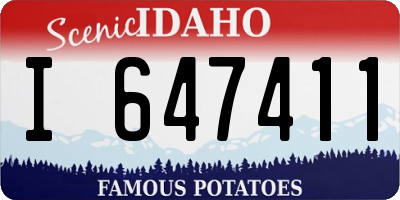 ID license plate I647411