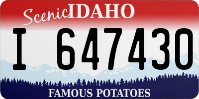 ID license plate I647430