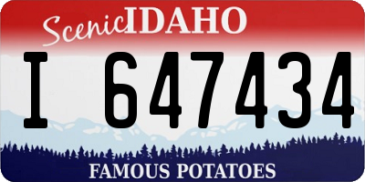 ID license plate I647434