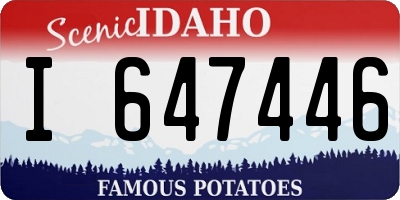 ID license plate I647446