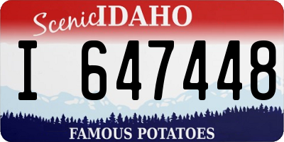 ID license plate I647448