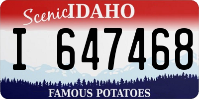 ID license plate I647468