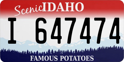 ID license plate I647474