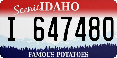 ID license plate I647480