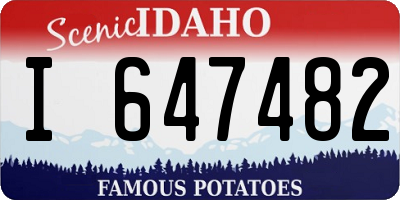 ID license plate I647482