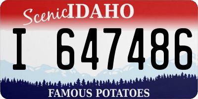 ID license plate I647486