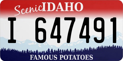 ID license plate I647491