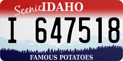 ID license plate I647518