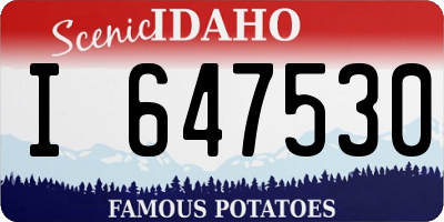 ID license plate I647530