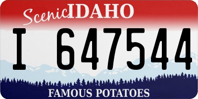 ID license plate I647544