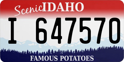 ID license plate I647570
