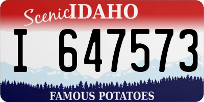 ID license plate I647573