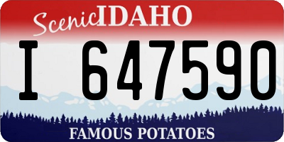 ID license plate I647590