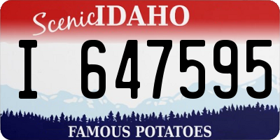 ID license plate I647595