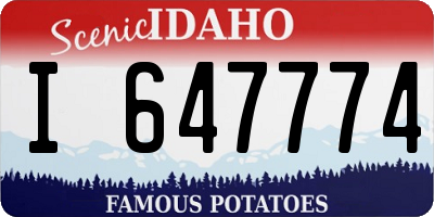 ID license plate I647774